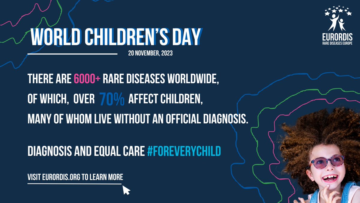Today is World Children's Day! 🧒🌍 #ForEveryChild

As a community, we must acknowledge the specific needs of young people. They require not only medical care but also emotional and educational support to ensure they have the opportunity to thrive!

🔗 go.eurordis.org/ITVYwy