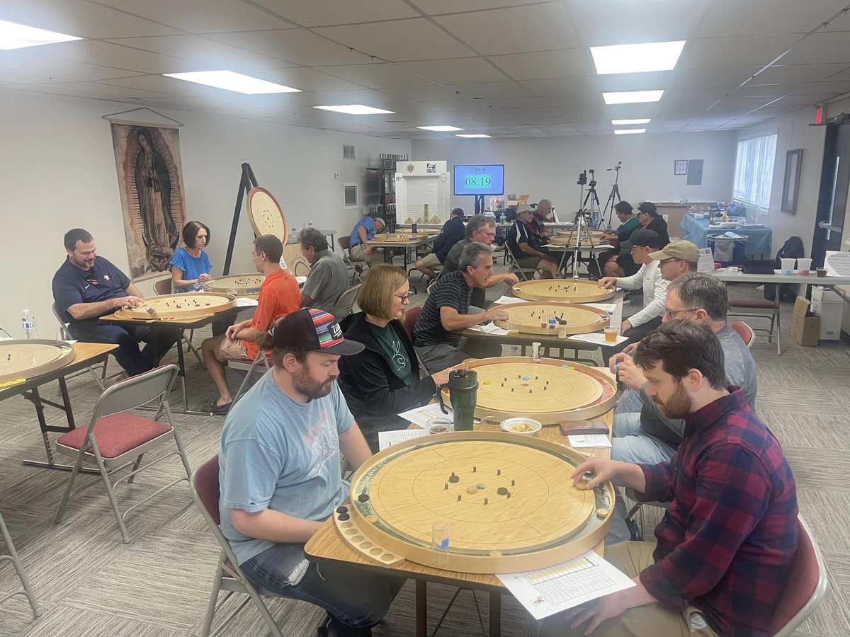 ExtraPintDallas's tweet image. Photos from this weekend’s action at the 2023 EPCC Houston KofC Singles Tournament.
Pool C winner Toni Broussard
Pool B winner Rod Nicholson
3rd place Josh Molloy
2nd place Justin Frerich
1st place Mark McCleary
Over $500 was raised for charity
#crokinole