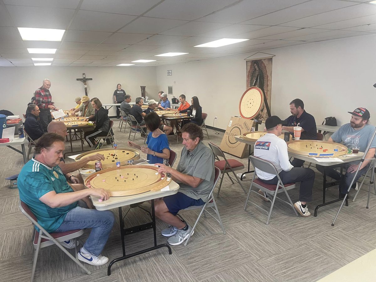 ExtraPintDallas's tweet image. Photos from this weekend’s action at the 2023 EPCC Houston KofC Singles Tournament.
Pool C winner Toni Broussard
Pool B winner Rod Nicholson
3rd place Josh Molloy
2nd place Justin Frerich
1st place Mark McCleary
Over $500 was raised for charity
#crokinole