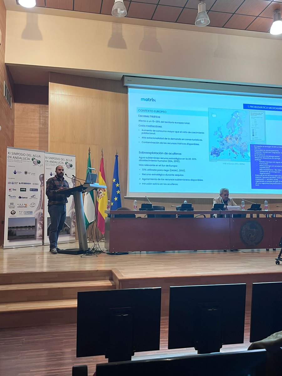 CETAQUA's tweet image. 🗣️Nuestro project manager en #CetaquaAndalucía, Miguel Ángel Díaz, intervino con una ponencia para dar a conocer el proyecto #LIFEMatrix y su infraestructura para recarga gestionada con agua regenerada en el acuífero de Elviria (Marbella). ➕bit.ly/lifematrixeu 
#SIAGA2023