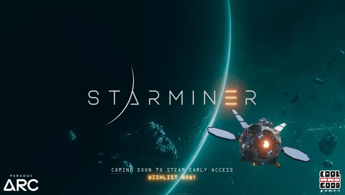 'Starminer' launches 2024 in early access on Steam.

Announcement Trailer:
youtu.be/MtekOaZmaBc?si…

Wishlist:
store.steampowered.com/app/1116050/St…