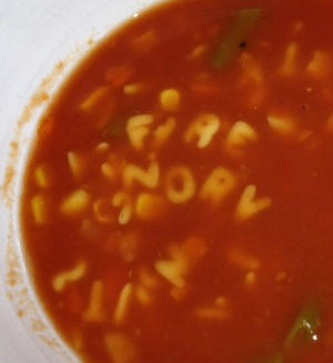 Chargers fans, I don't know if this is a sign, but this just came up in my soup