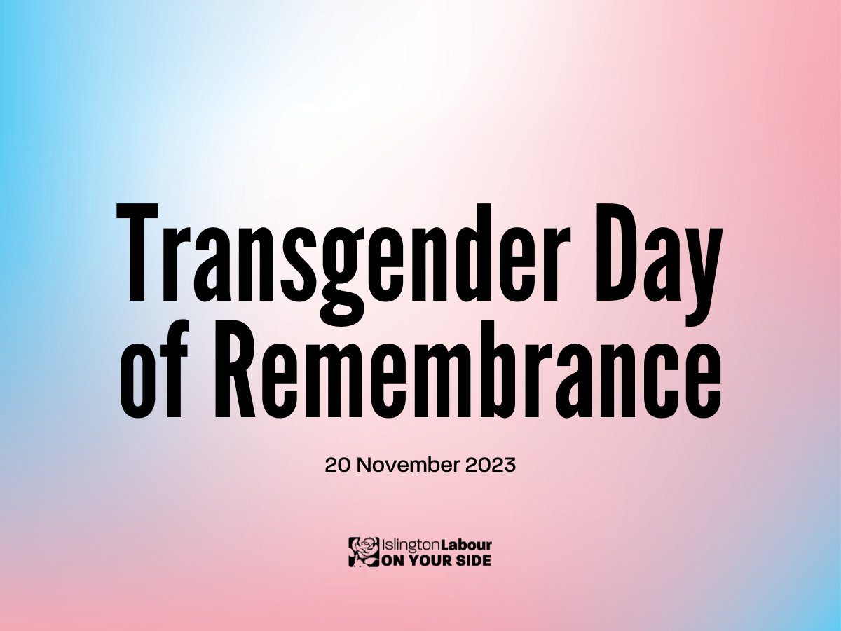 Today we remember all trans people who have lost their lives to violence. The Government have actively contributed towards a hostile environment for trans people, by refusing to reform the GRA and ban conversion therapy. We will always stand with the trans community.