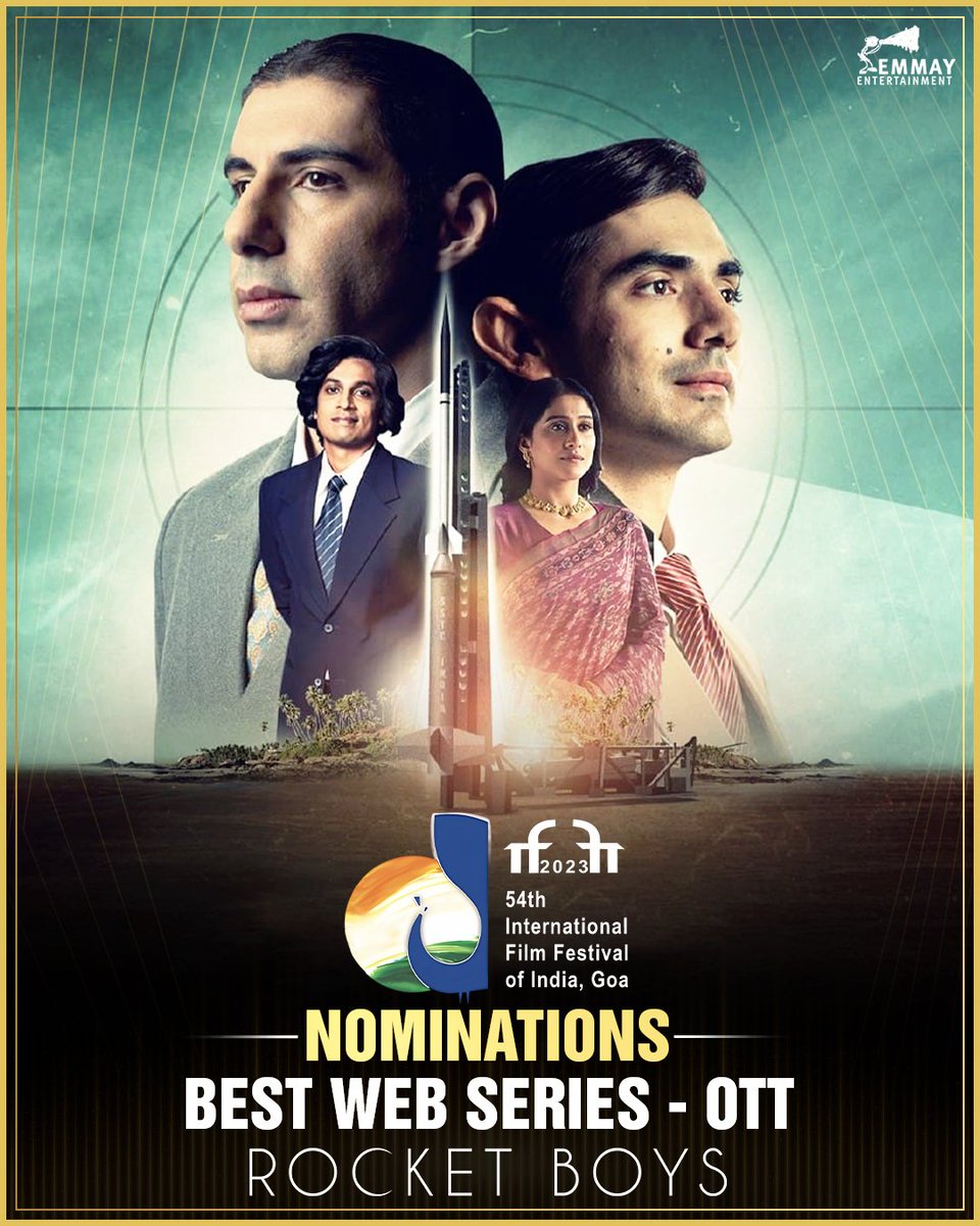 Counting stars, counting nominations🌟 Congratulations #TeamRocketBoys for the Best Web Series - OTT Nomination at the 54th @IFFIGoa Awards!🚀🏅 #RocketBoys @nfdcindia @filmbazaarindia @IshwakSingh @jimSarbh @ReginaCassandra @sabazadofficial @_AajKaArjun_ @realabhaypannu…