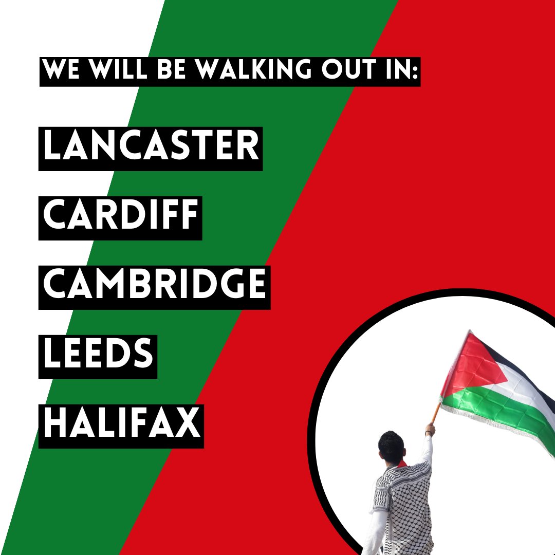 Our student members are striking to condemn British Imperialism and its vile hypocrisy. We also demand an end to the repression of pro-Palestinian students and staff! If you would like to call for a walkout at your school or university too, then reach out. We can help you!