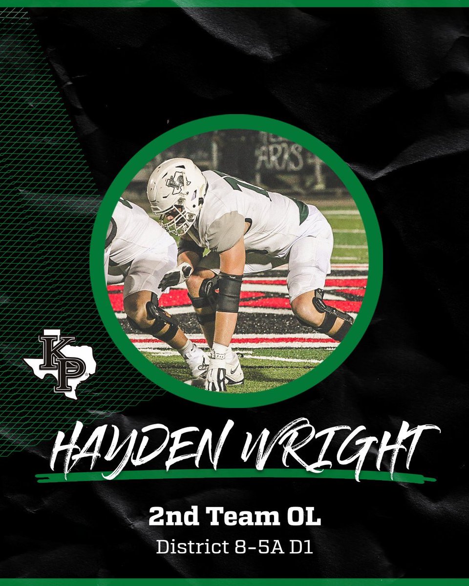 KPark_Football's tweet photo. 2nd Team All-District OL, Congratulations @hayden_wright77 
#THEPARK https://t.co/S4YURggjrZ