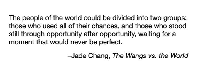 Came across this line by <a href="/thejadechang/">Jade Chang</a> in my recent dive into fiction—incredible.

(Book recs welcome!)