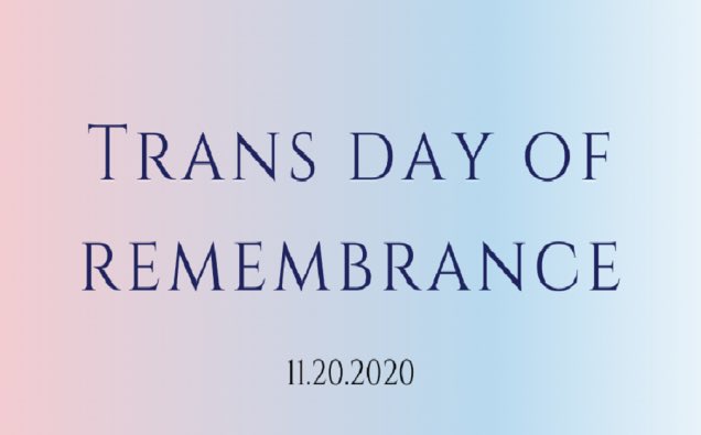 Remembering all our sisters and brothers that were lost at the hand of violence and hate ❤️ https://t