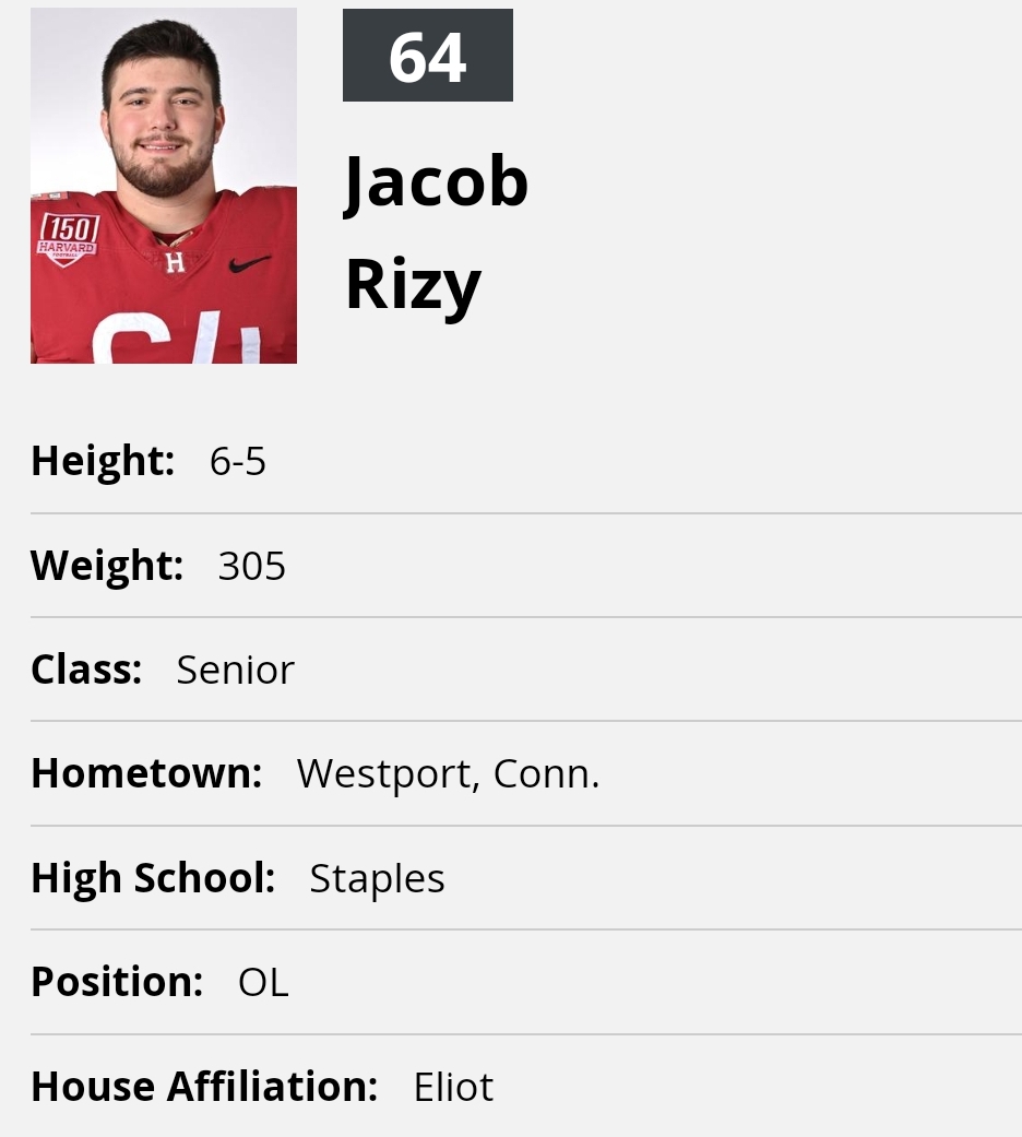 Harvard OL Jacob Rizy entered the portal as a grad transfer; the All-Conference performer has been a starter the last two season for the Crimson @JacobRizy