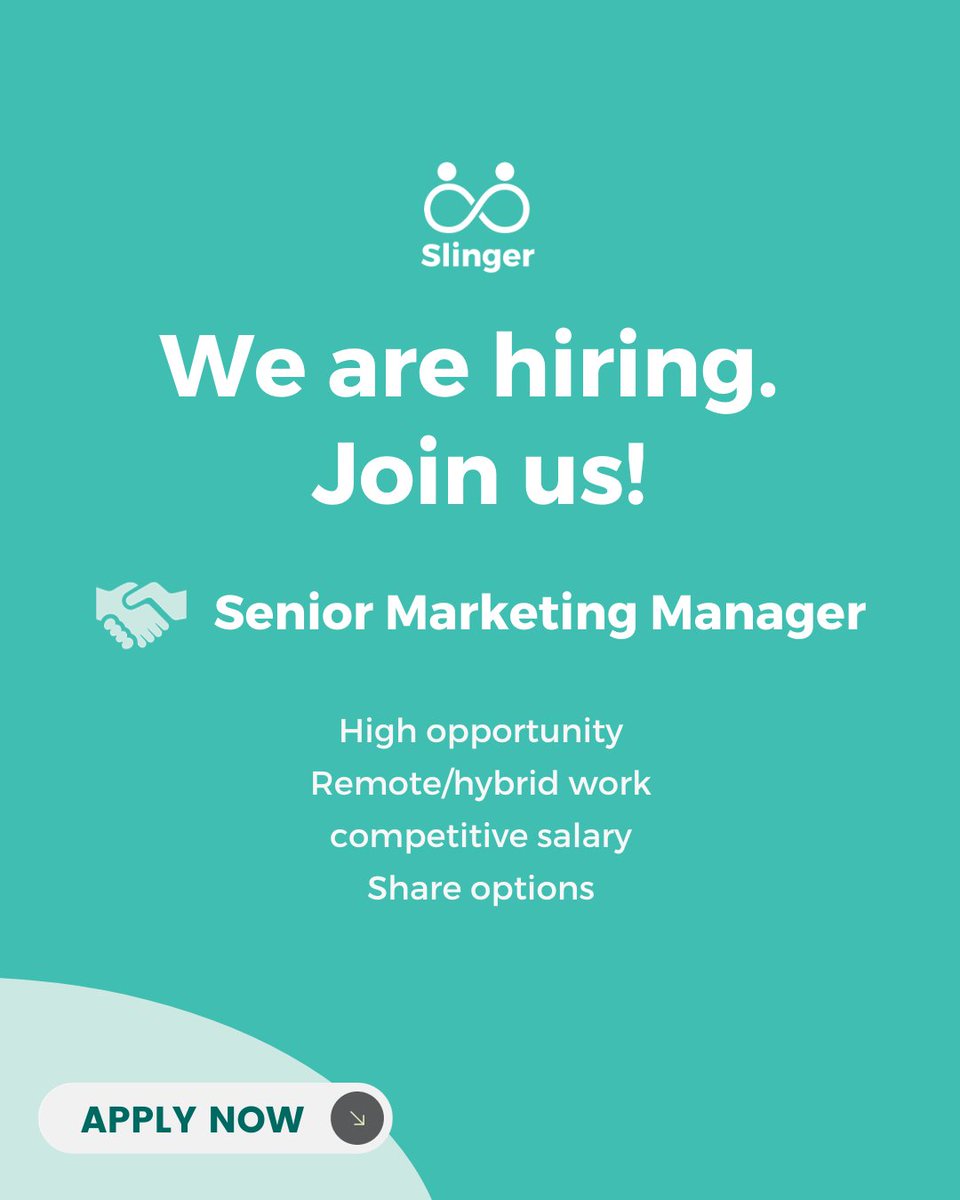 joinslinger's tweet image. We&apos;re excited for this one. Slinger is looking for a Senior Marketing Manager! Could that be you? 🤝  In this high-impact role, you&apos;ll see inside of a fast-moving startup, work closely with the founders, and grow the Slinger brand.

👉  Apply here: slingerstaff.com/careers-senior…