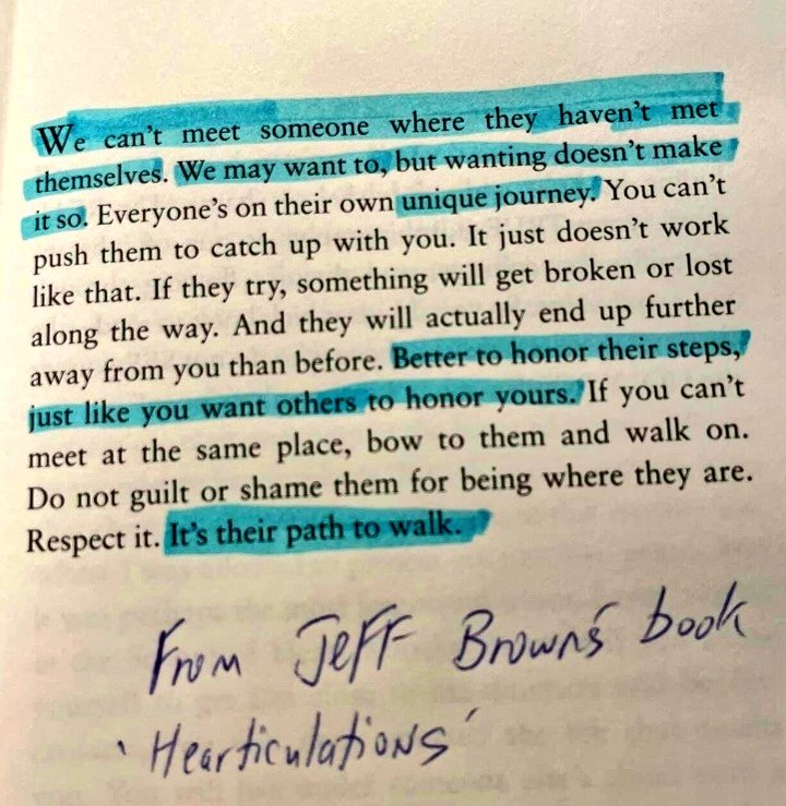 Everyone is unique with their own abilities and on a journey leading to unique path. Always trust the process and always respect their timing.