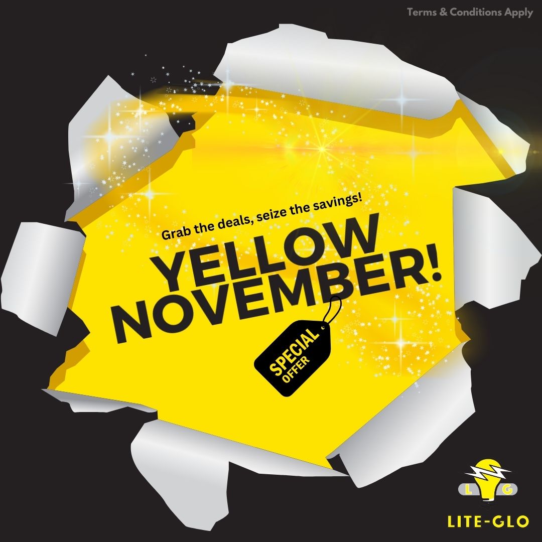 Unleash the thrill of savings this Yellow November! 🛍️✨
WE'VE GOT THE POWER - Keep an eye out for our amazing specials this week! 
#YellowNovemberMagic #ShopSmart #UnmissableDeals #ElectricalSupplies #Innovation #Convenience #PowerUpYourLife #LiteGlo #LiteGloElectrical