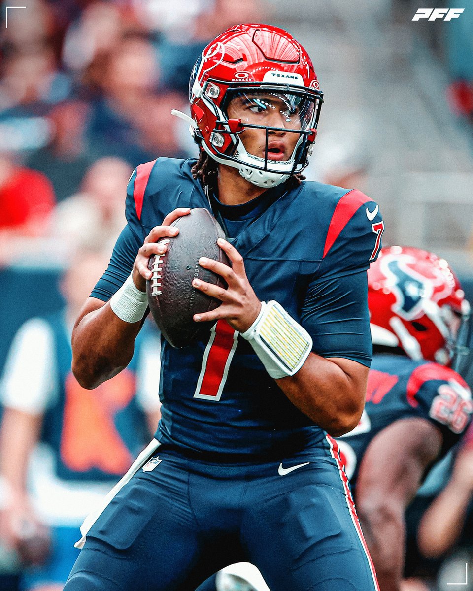 PFF_Texans's tweet photo. C.J. Stroud on 3rd down vs. the Cardinals:

🔺 10/11
🔹 126 yards
🔺 1 TD / 0 INTs
🔹 144.7 passer rating https://t.co/MYJkiKYyhc