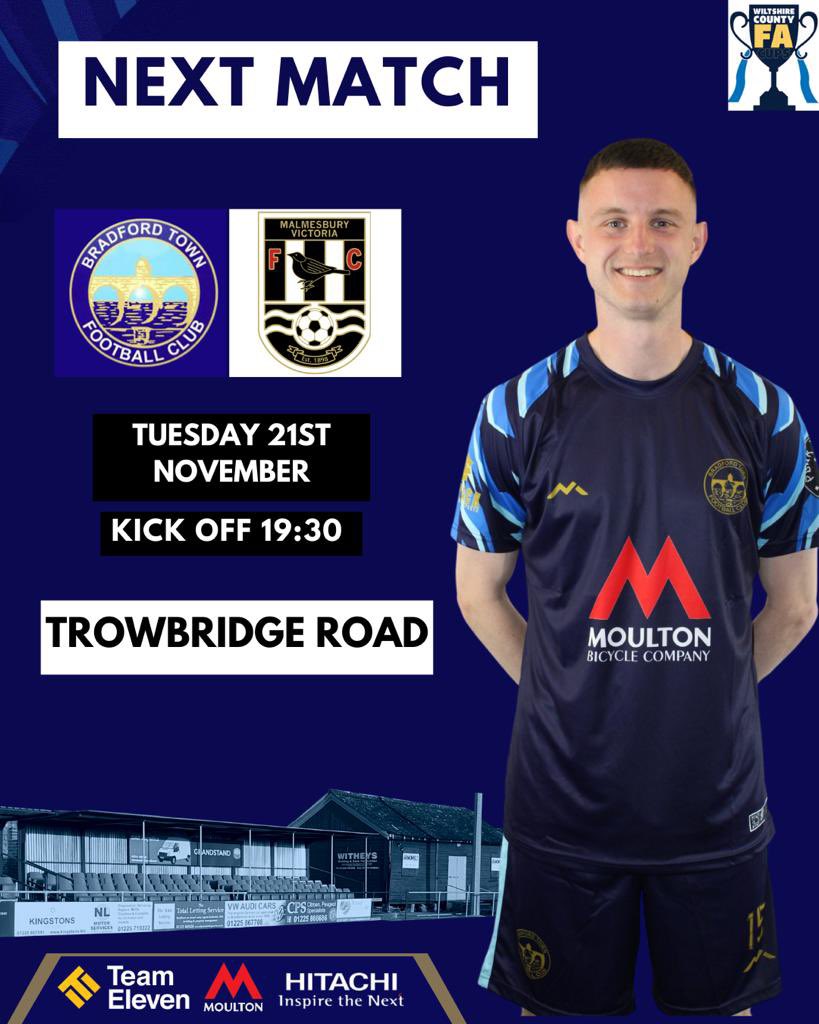 TOMORROW NIGHT CUP FOOTBALL UNDER THE LIGHTS 💙

Tomorrow night we welcome @MalmsVicsMedia to Trowbridge Road for our Wilts Senior Cup QF clash. We are looking to make our first cup semi final since 2021. 

Make sure you are there cheering the lads on!