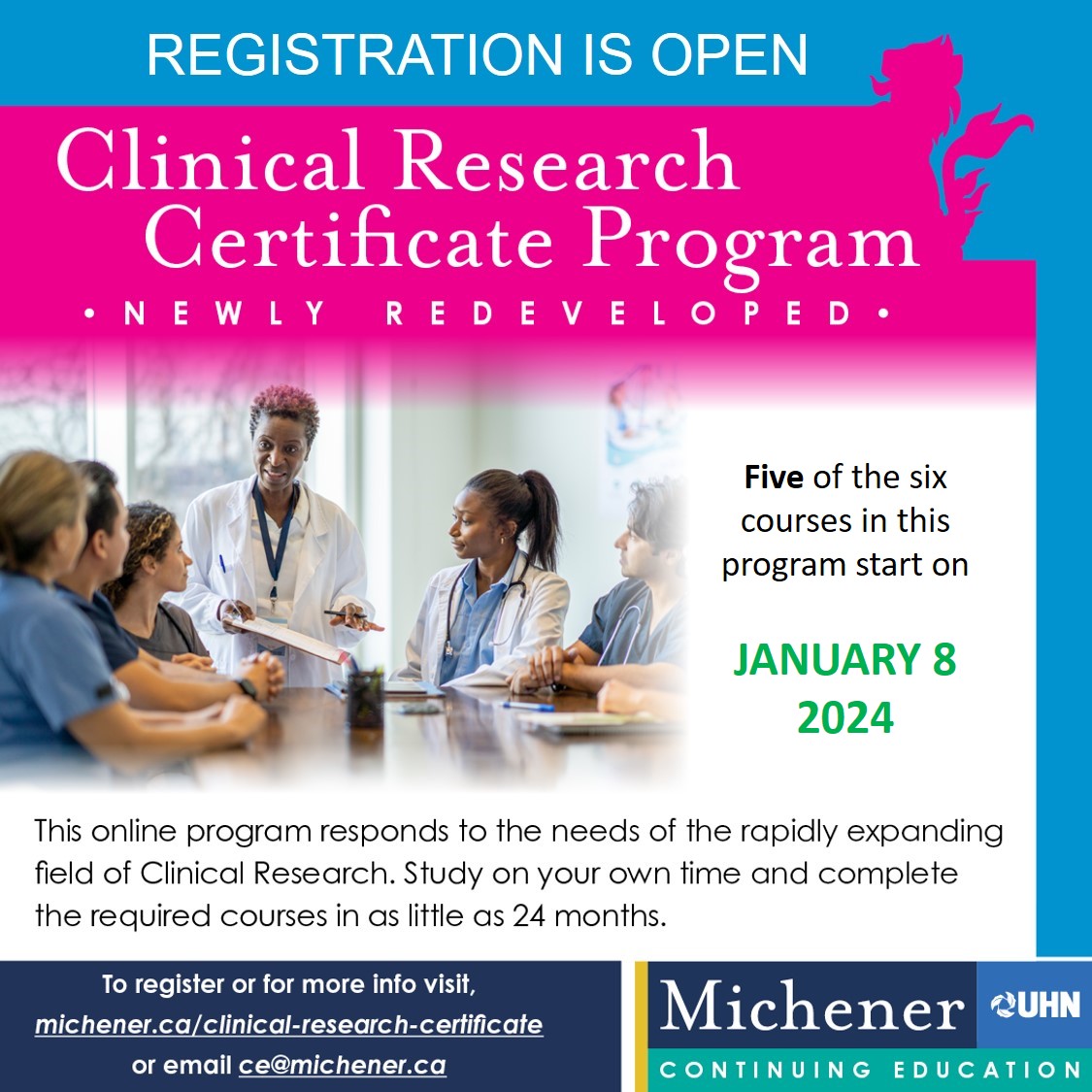 Gain expertise in research methodologies and regulations! Boost your career or explore new domains - register before DEC 23 at bit.ly/3umVoIM 

#ClinicalResearch #HealthcareEducation #ResearchSkills #ClinicalTrials #MedEd #CareerInResearch #HealthScience