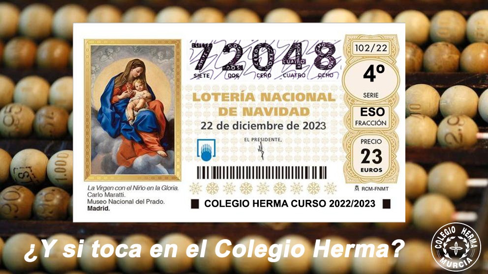 ColegioHerma's tweet image. 📢Ya está disponible la #LoteríaNavidad de nuestro centro. Si estás interesado, en Secretaría puedes adquirir un décimo y colaborar con nuestros #viajesdeestudios.

#Herma #loteria #viajedeestudios24