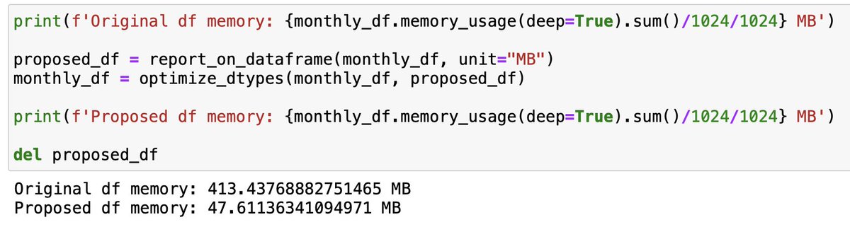 predict_addict's tweet image. 🚀 Embracing good data science practices: Compressed a dataframe to ~10% of its size with no info loss! Less memory, faster models, more productivity. A few lines of code can make a big difference. #DataScience #Efficiency #DataCompression
github.com/noklam/dtype_d…