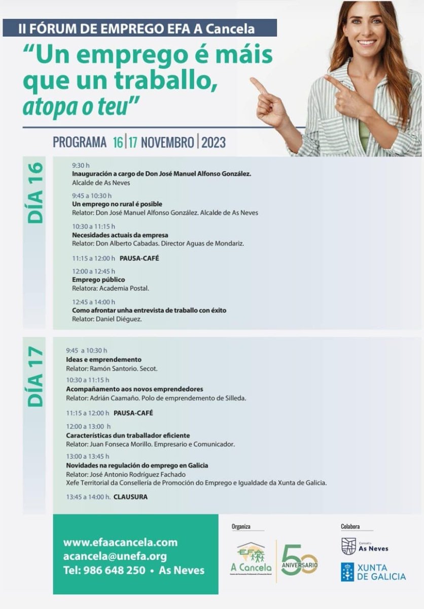 🚀Participamos en el II Foro de Empleo EFA A Cancela, representado por Ramón Santorio, presidente SECOT #Vigo, destacando la importancia de adaptarse al cambio tecnológico. ¡Juntos hacia el éxito empresarial! secot.org/?pag_htmlbd=ul… #DesarrolloProfesional #Emprendimiento