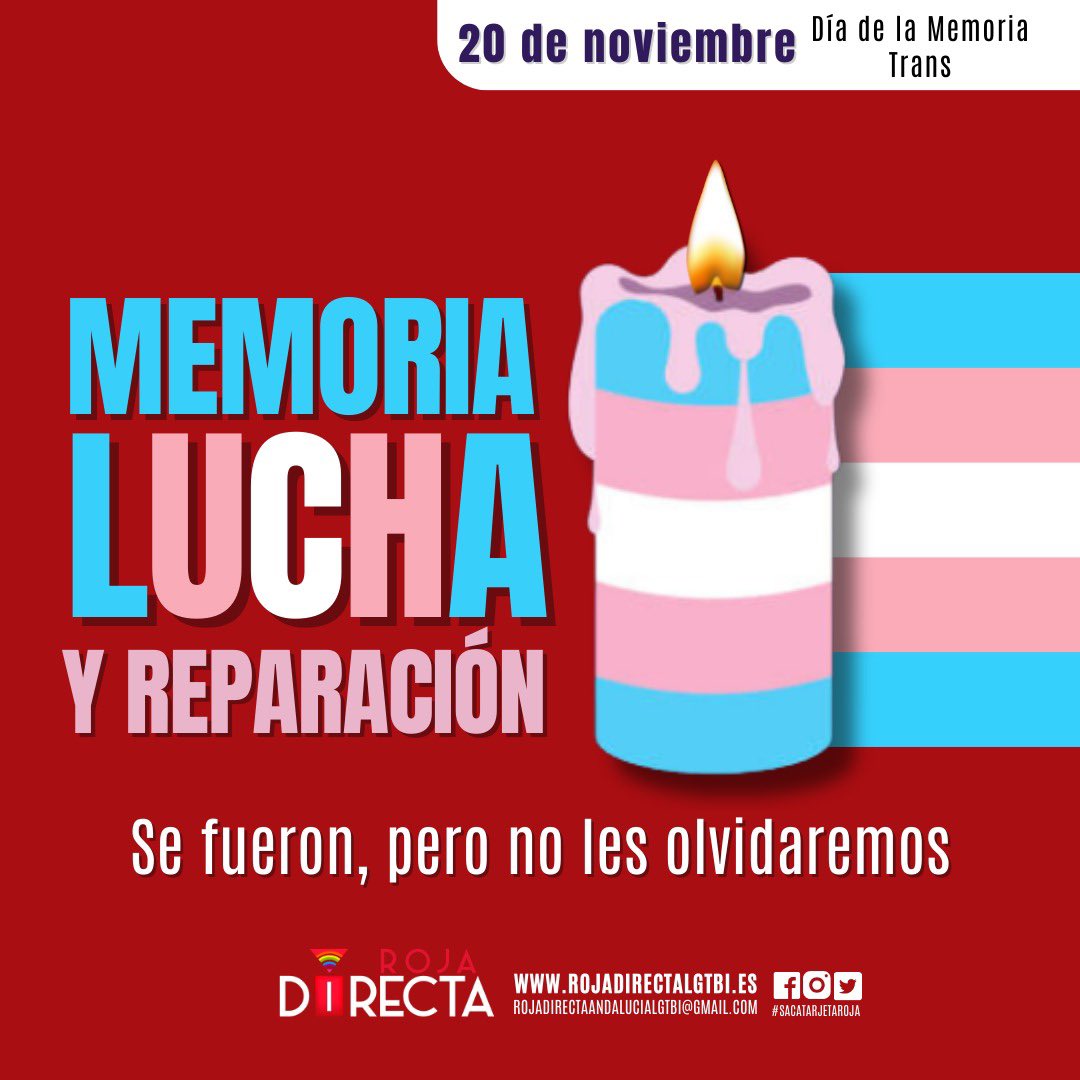Cuando ser uno mismo, te cuesta la vida...
Mantengamos la MEMORIA VIVA de las #PersonasTrans, para no olvidar, para agradecer, para que sigamos luchando por su #Dignidad y su #Libertad. 
No permitiremos que venza el Odio.
Siempre a vuestro lado 
<a href="/PasajeBegona/">Asociación Pasaje Begoña 🏳️‍🌈</a> 
<a href="/FundacionMChen/">Fundación Manolita Chen</a>