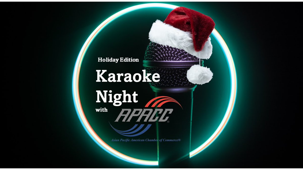 Get ready to unleash your inner singing superstar at the APACC Holiday Karaoke Night Party. We're thrilled to invite our members and friends to come together for a night of music, fun, and celebration. Register Now: apacc.net/holiday-karaoke