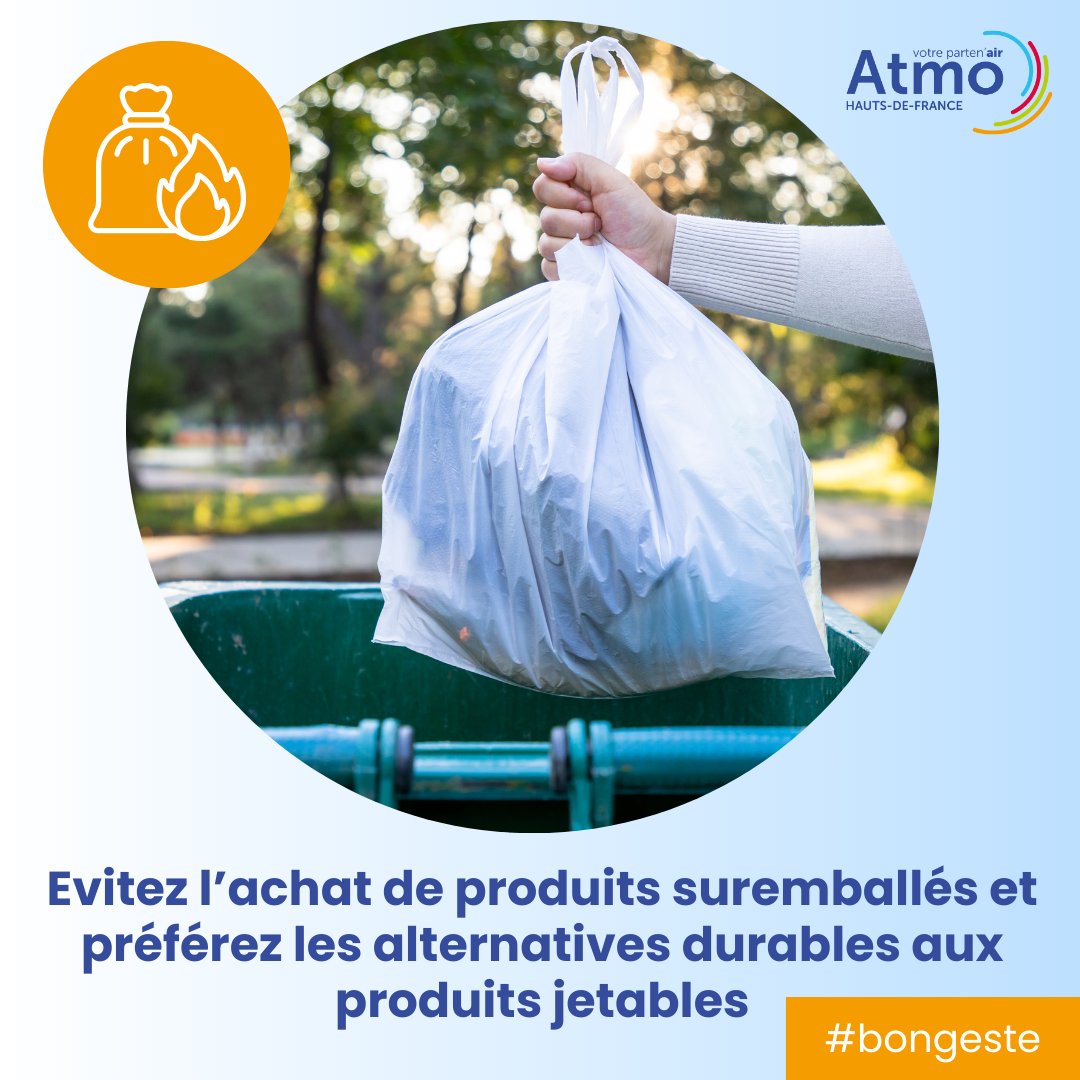[Déchets] Saviez-vous que nos déchets ont un impact sur la #qualitéair ? Rien qu'en #HDF cela représente, pour 2020 :  357 000 T équivalent CO2, 
3 700 kg de Composé Organique Volatil et + de 1 000 kg de particules.
Envie de réduire vos déchets ?   👉 swll.to/ji008U