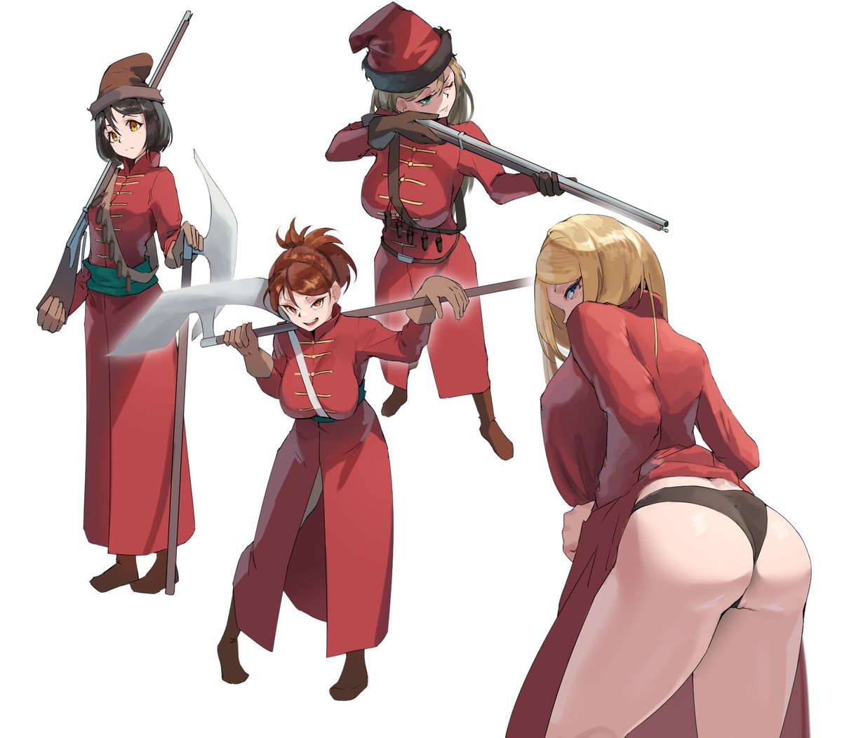 Don't mind me. Just some practice sketches with streltsy girls