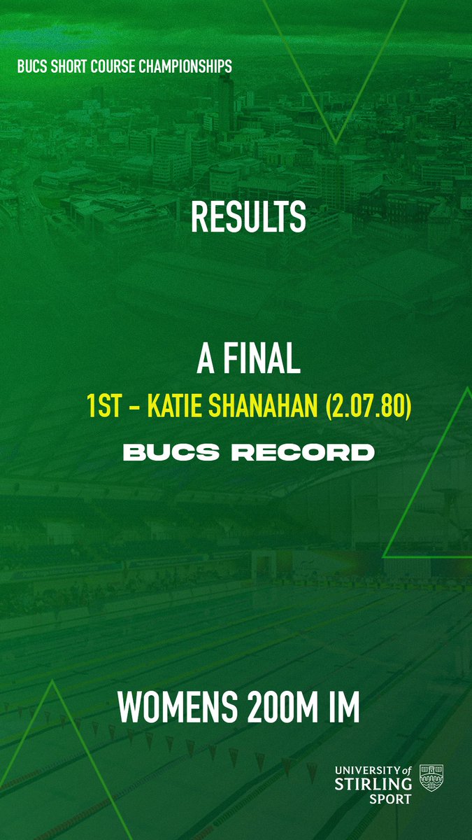 UofSSwim's tweet photo. Highlights of some of our results from the final day at BUCS SC💥

Big mention to @keanna2001 @lucygrieve_ for taking down the 50, 100 and 200m butterfly Scottish records between them - in the same weekend🥶

Good showing from UofS as a whole, placing 2nd overall as a team💪🏼 https://t.co/dgqFSbc6zu