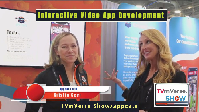 Interactive Video App Development - Interview with Kristin Geer from Appcats - Crowd Live Interactive Development Platform enables Audiences to Engage Face-to-Face &amp; with Commentators during Live Broadcasts - tvmverse.show/innovation-sho… #TVMetaverse #AppDevelopment @kristingeer