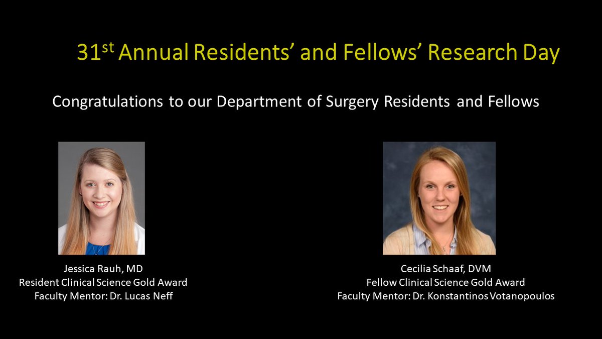 Congratulations to our winners at 31st Annual Residents' and Fellows' Research Day. @jessicarauhmd @CeciliaSchaaf @lpneff @KVotanopoulos @wakeforestmed @WakeSurgonc