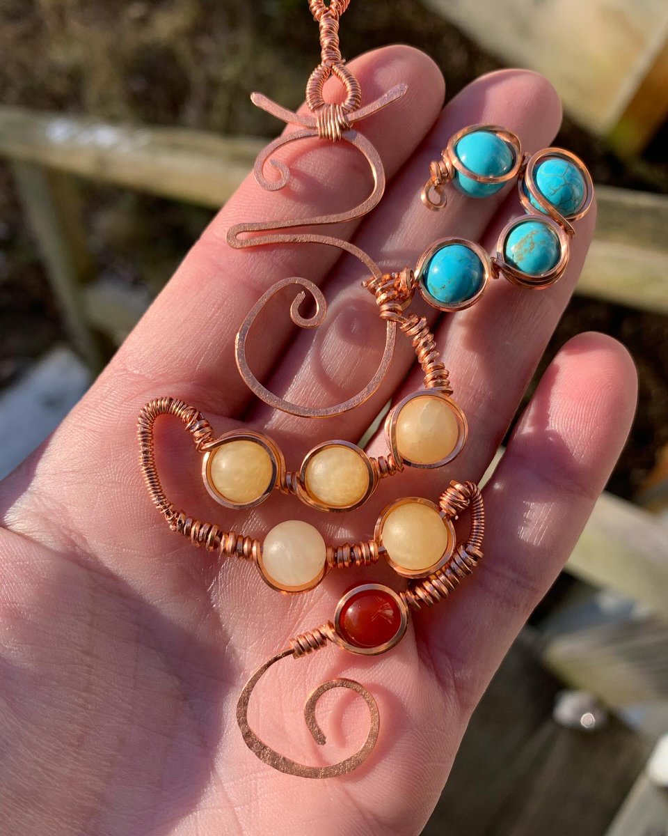 Making good progress on my newest custom order project! 

I was going to just add colored wire for all of the chakra colors, but I found the perfect stones to add instead. 
Stay tuned for more updates! 😊

*If you would like your very own custom piece, message me today,