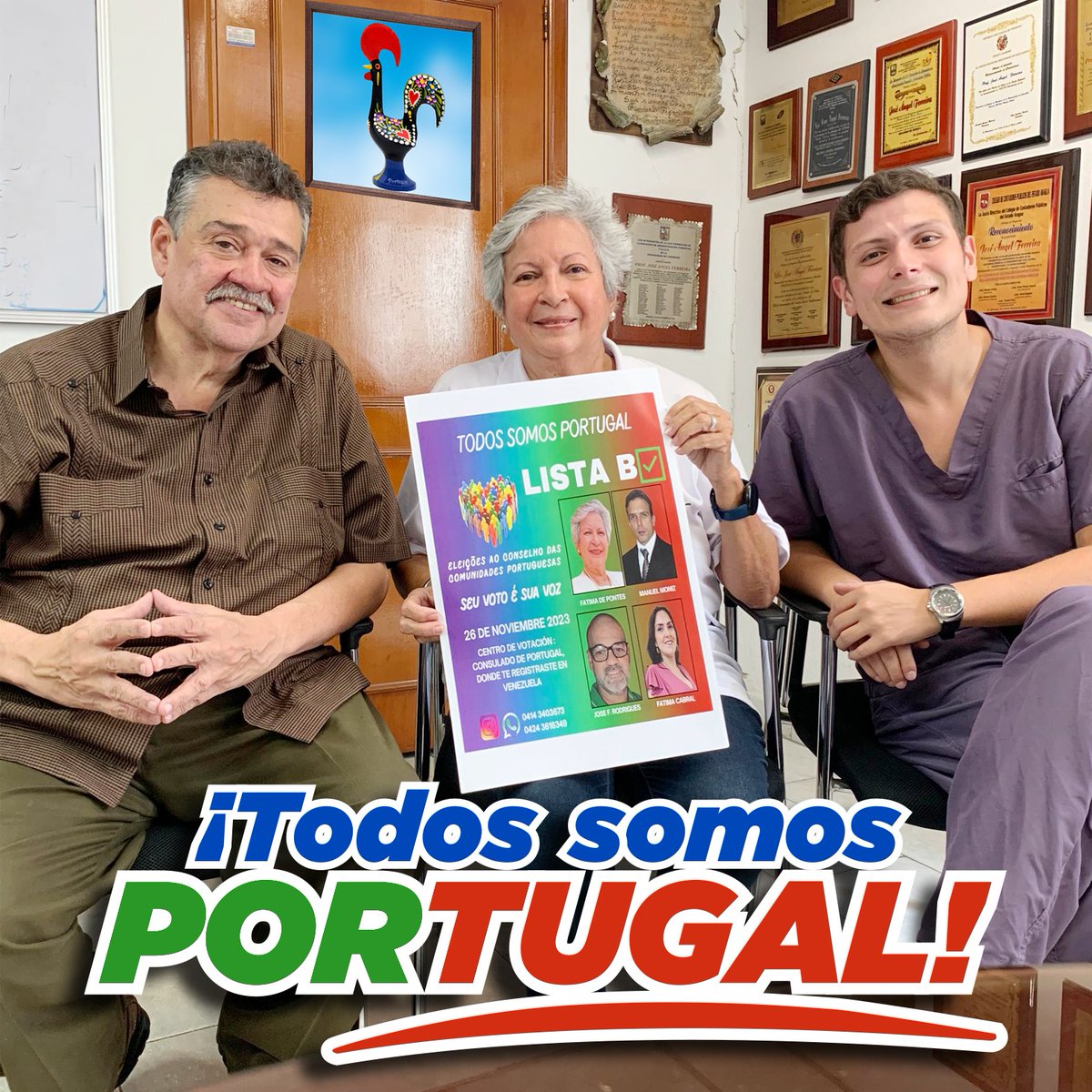 ferreirajoseang's tweet photo. Te invitamos este domingo, de 8 am a 5 pm, al Consulado General de Portugal en Valencia, a la @cp_aragua y @lusolarense a votar en las elecciones del Conselho das Comunidades Portugesas.
Vota LISTA B por @FatimaDePontesL Manuel Moniz, Fatima Cabral y José Francisco Rodríguez https://t.co/ApbWl000wi