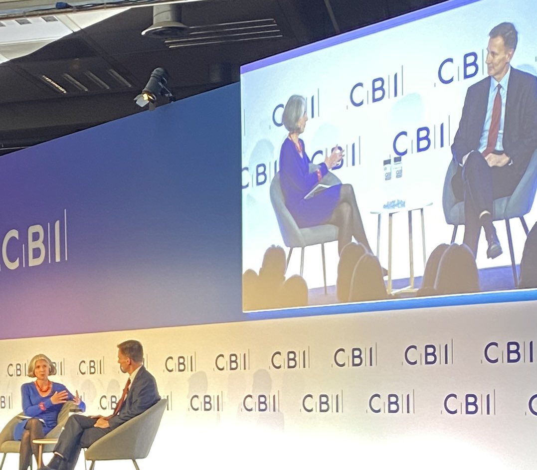 The Chancellor is in the room. We have to champion all the things we excel at in the U.K. and the list is long. #CBI23