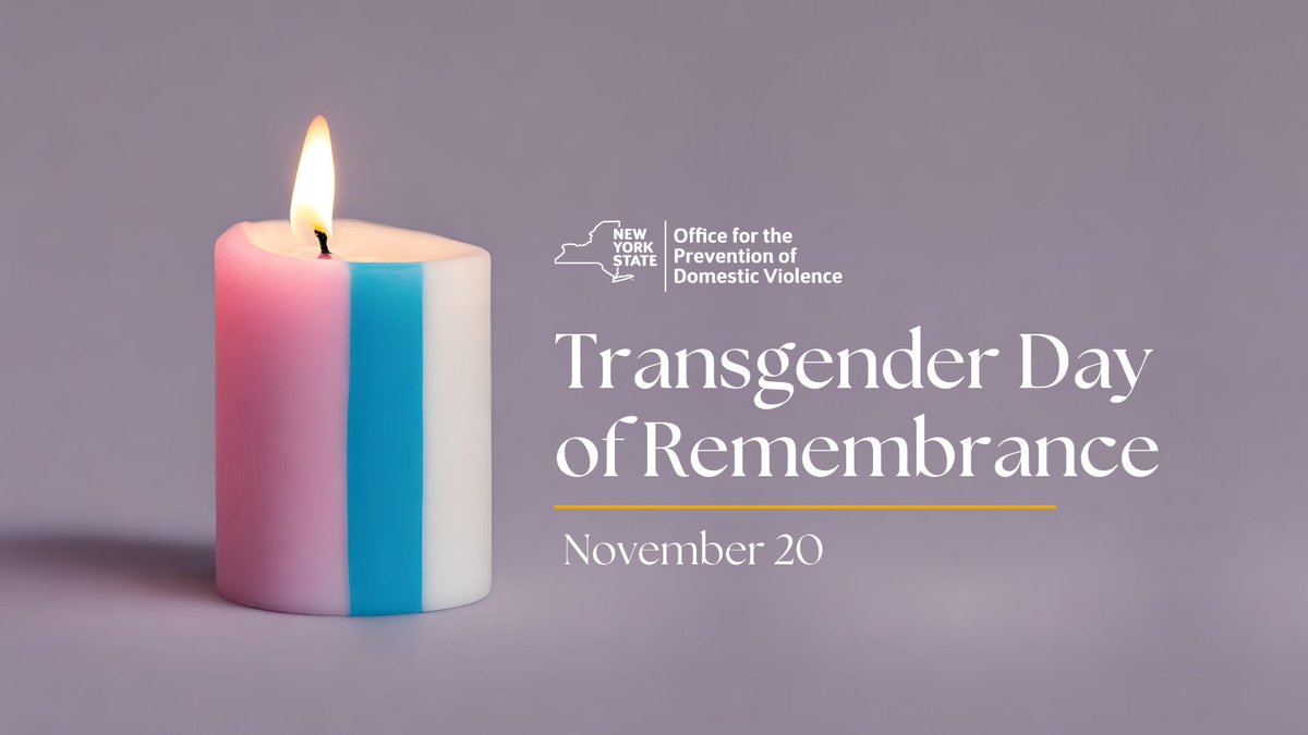 NYSOPDV's tweet photo. Today, we remember all the transgender individuals who lost their lives in the last year. Help is always here for those who need it.

Text: 844.997.2121 | Call: 800.942.6906 | Chat: https://t.co/JLjMlyh89d https://t.co/uUPHjx7TpK