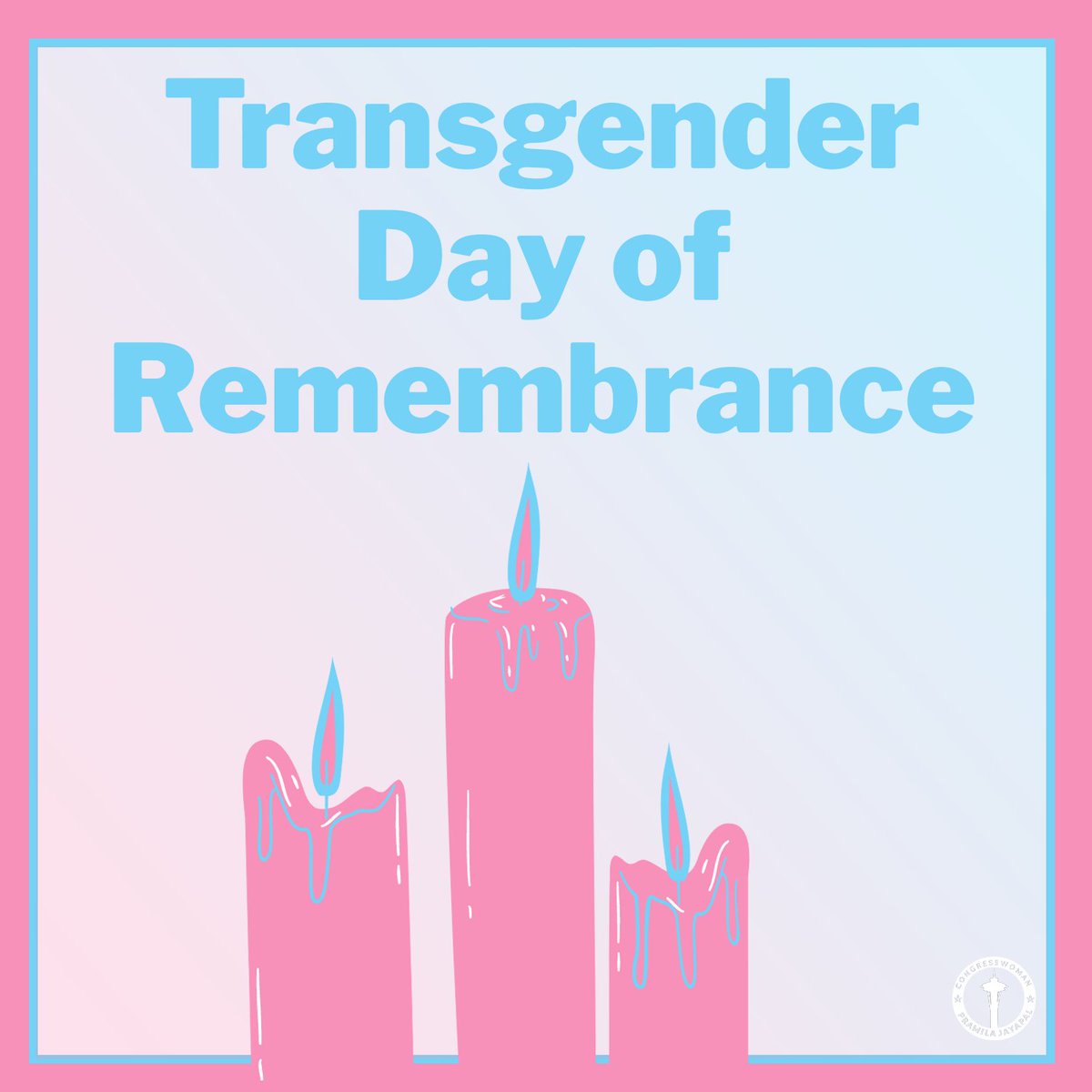 Today is #TransgenderDayOfRemembrance, a time to remember all of the beautiful trans lives lost to hate & violence.

As the proud mom of an incredible trans kid, I say to every member of the trans community: I see you, I appreciate you, & I’ll never stop fighting for you.🏳️‍⚧️