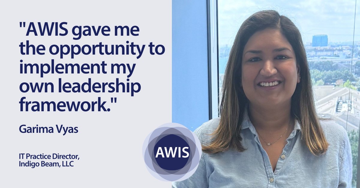 AWISNational's tweet photo. Garima Vyas learned to empower others, “AWIS gave me the opportunity so I could implement my own leadership framework.” Please donate now to support more women leaders: https://t.co/dUqX1iFRPA
#GivingTuesday #WomenInScience #WomenInSTEM https://t.co/YpUu9u0Lcj