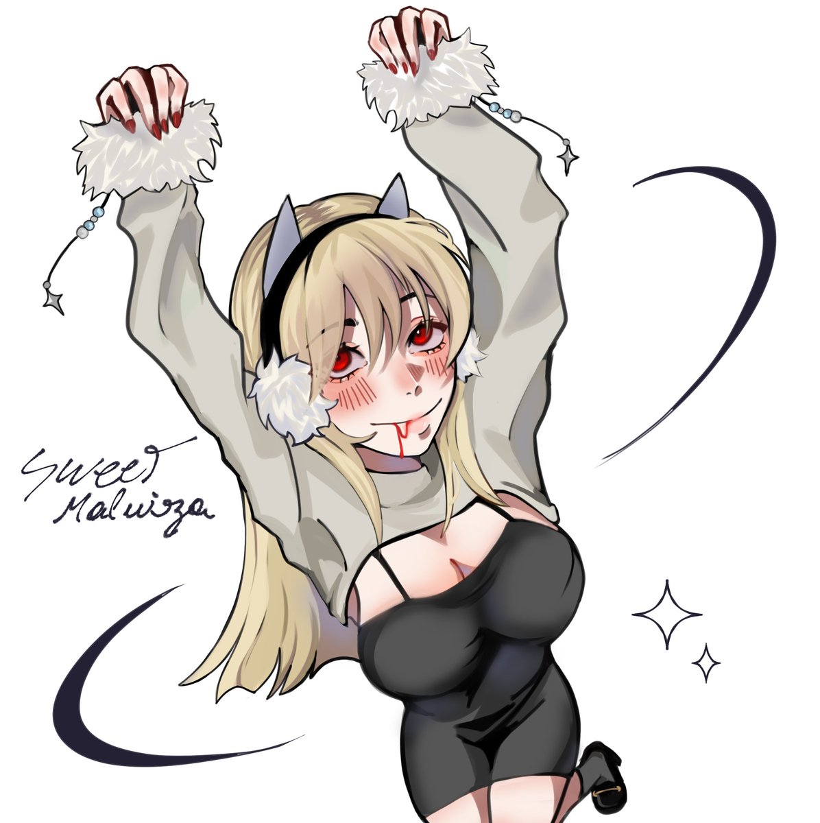 maluiizart's tweet image. Vamp girl 
#digitalart #originalcharacter #digitalil