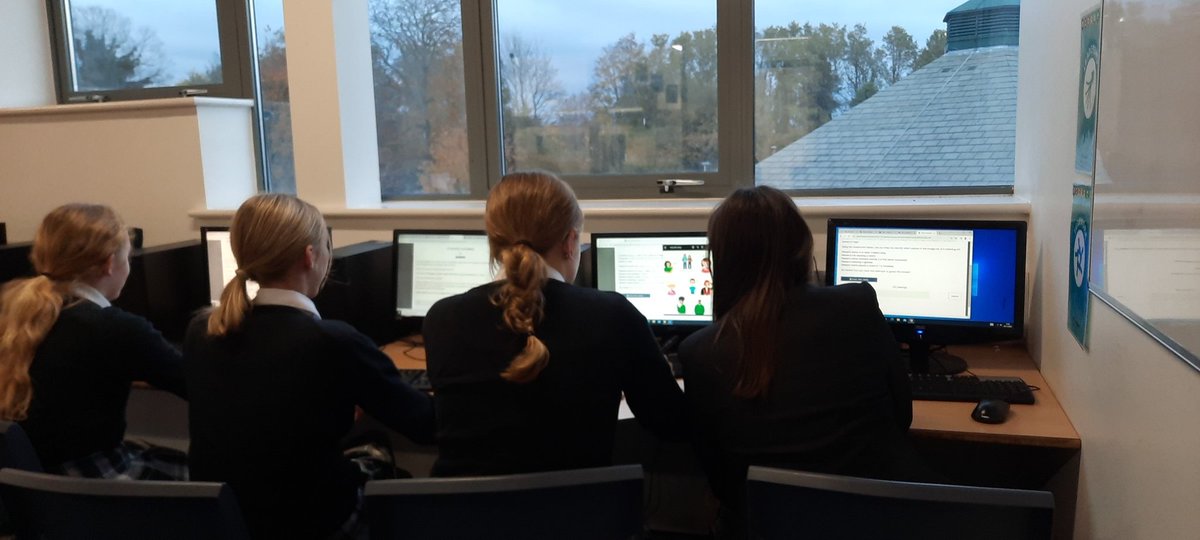 SWCHS_Computing's tweet image. Year 8 girls making a great start to this year's #CyberFirst girls competition! #cyberhq @NSSC