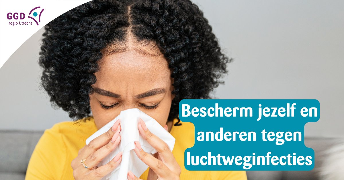 Heb je klachten die passen bij luchtweginfecties, zoals hoesten, niezen, keelpijn en een loop- of snotneus?
Bescherm jezelf en anderen tegen luchtweginfecties 
Meer info over luchtweginfecties: bit.ly/49GX5V1