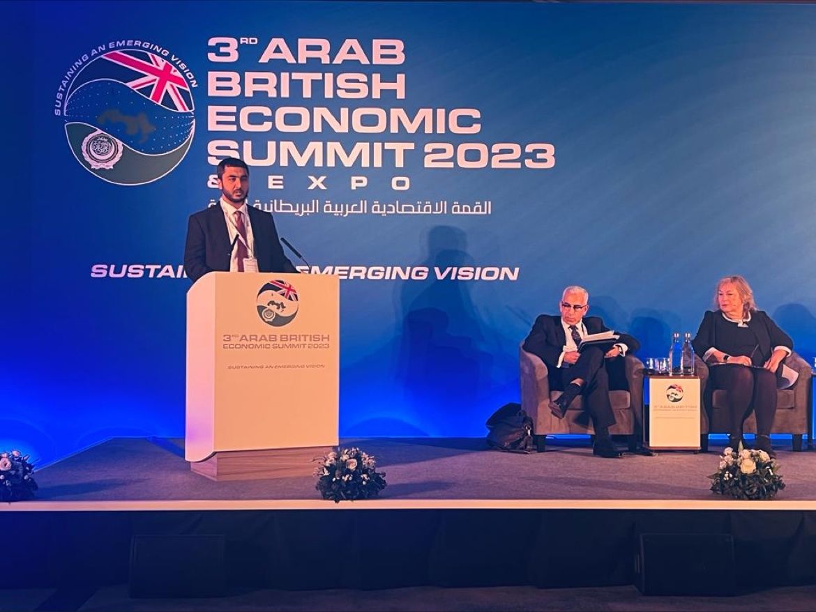 londonchamber's tweet photo. Today, Interim CEO Karim Fatehi MBE and LCCI Chair Julia Onslow-Cole attended @ABCCnews's 3rd Arab British Economic Summit 2023.

Karim's speech set out the ways in which the LCCI is supporting #COP28 and sustainable development in the City🏙️

#ABES2023 https://t.co/NJukdmt0Ch