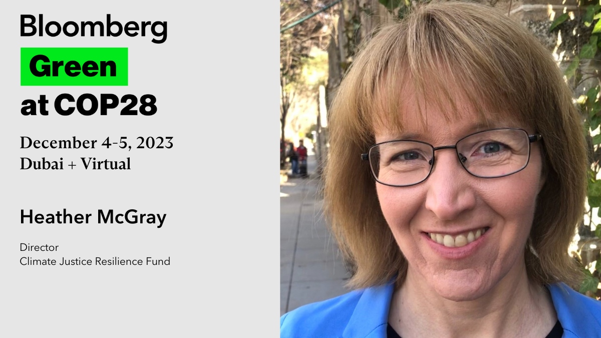 How can we ensure diverse perspectives are central to climate solutions? @HMcGray, Director, @CJRFund joins us to explore the intersection of climate action and gender equality in the Middle East. #BloombergGreen, 4-5 December. bloom.bg/47wzp3H