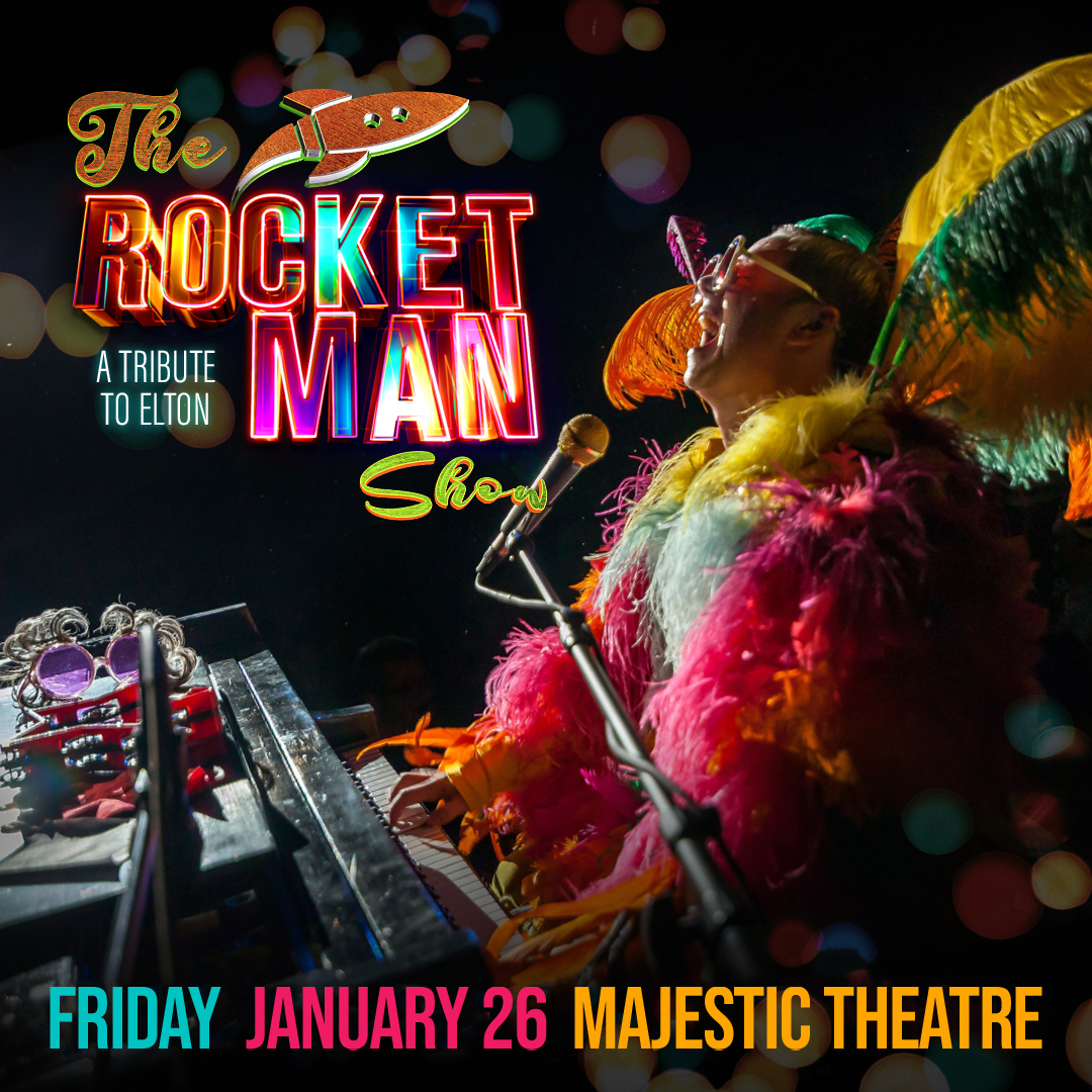 MajesticEmpire's tweet photo. 🎶🚀 Immerse yourself in the iconic music of Elton John at "The Rocket Man Show"! Join us at the Majestic Theatre on January 26, 2024. Tickets on sale Friday, November 24th – it's going to be a night filled with hits and memories! 🌈🎹 #RocketManShow #EltonJohnHits https://t.co/5ny2UupdGU