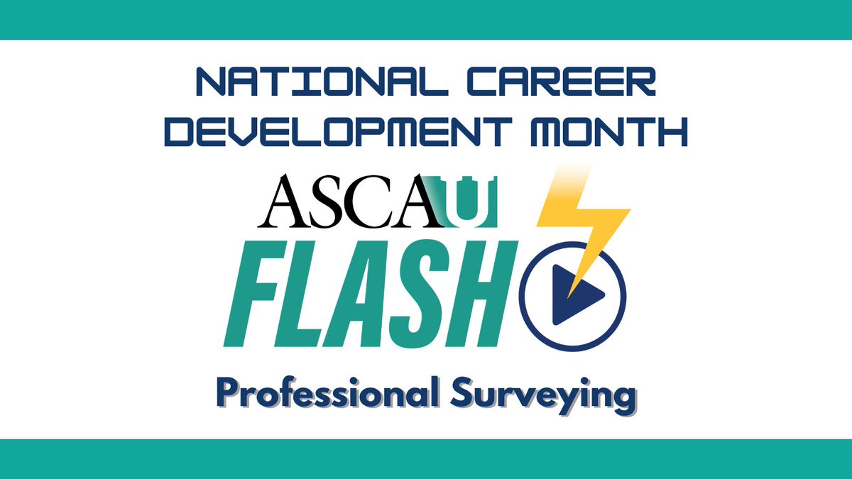 #ASCAUflash for #CareerDevelopmentMonth: Professional Surveying bit.ly/3QOluz9