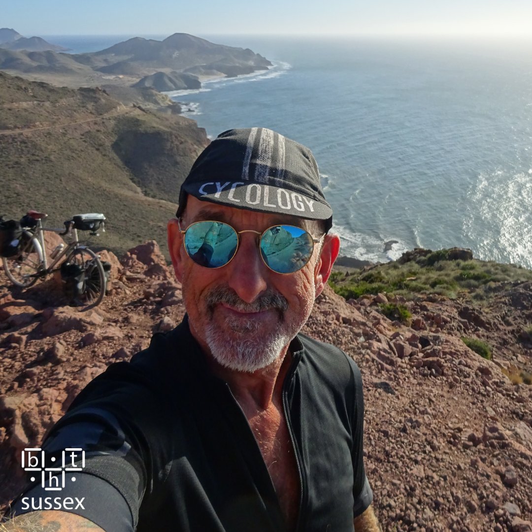 BHT_Sussex's tweet photo. A humungous well done to Mark for completing his Brighton to Spain bike ride!

Mark ended his ride in Malaga after setting off from Brighton back in September 🚲

Please consider donating to Mark's GoFundMe page as he is so close to hitting his goal: https://t.co/HkeDsZPSF7 https://t.co/EsOMFcjdEV
