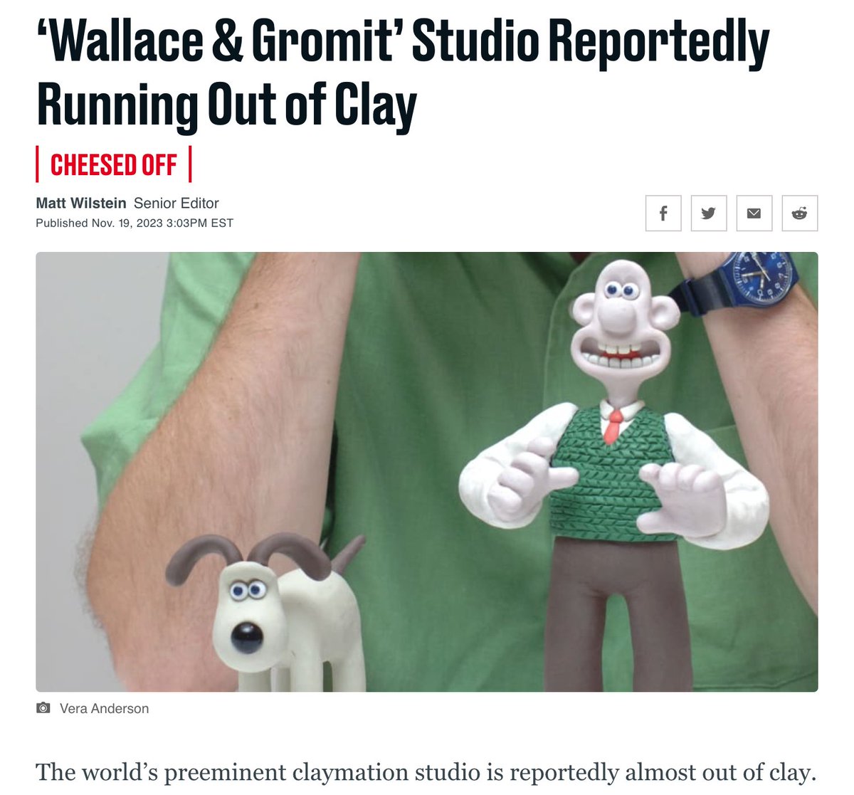 'I do like a bit of gorgonzola.' #WallaceGromit
