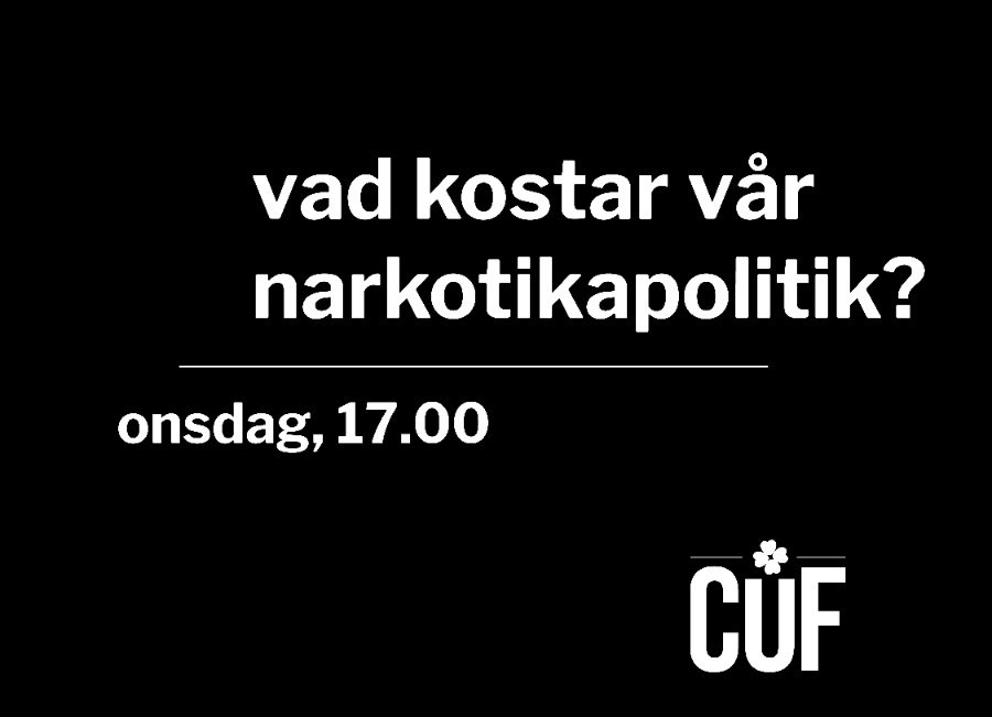 Under året har kommuner, delar av polisen och många andra kampanjat för att skylla gängproblem på narkotikabrukare. Nu är det dags för något annat.  

På onsdag 17:00 lanserar jag och <a href="/cuf/">CUF</a> kampanjen ”Vad kostar vår narkotikapolitik?”. 

För det är frågan vi borde ställa oss