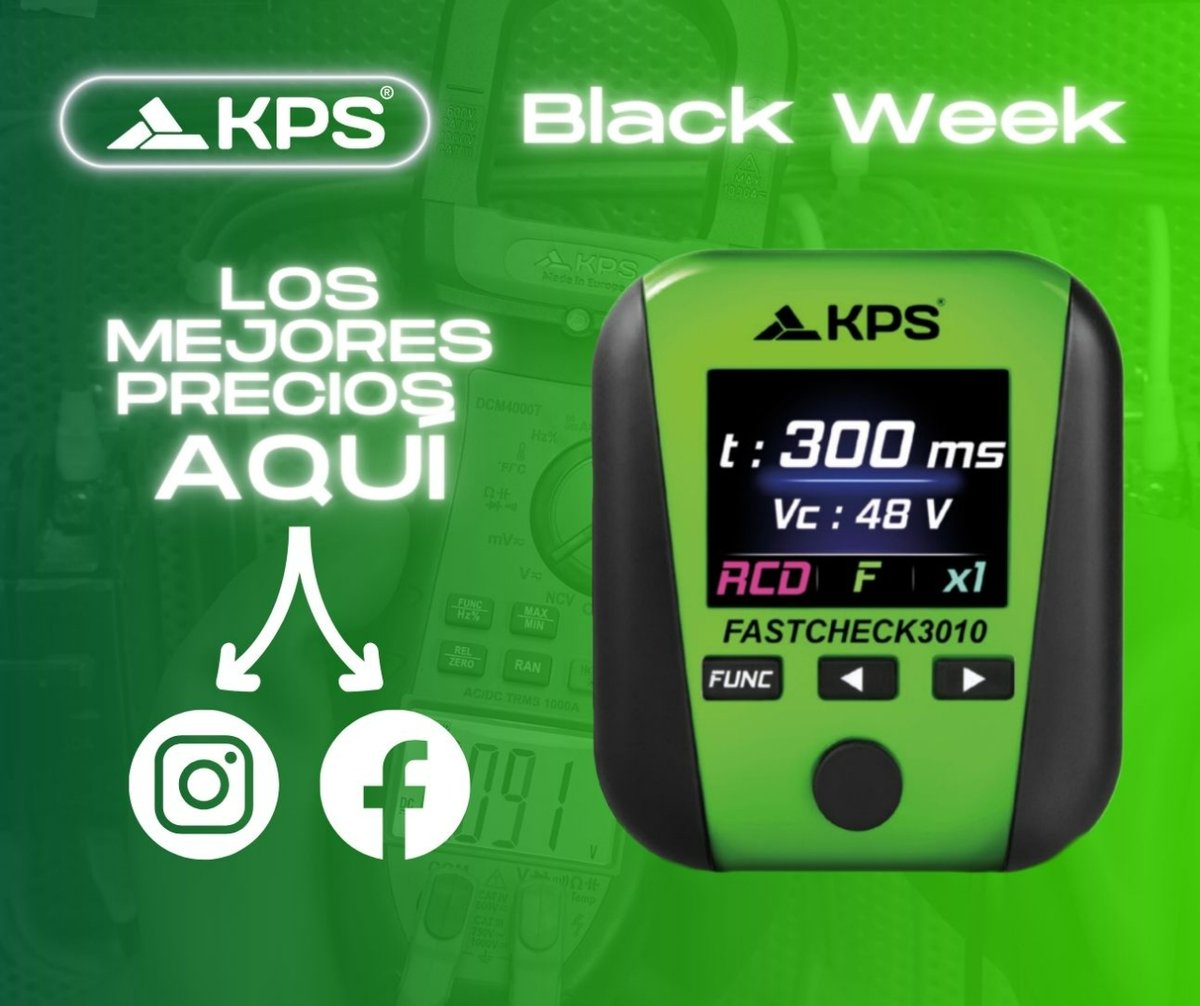 KPS_Europe's tweet image. ¡HOY EMPIEZA LA #BLACKWEEK DE #KPS!
Descuentos especiales hasta el 27 de noviembre 
Busca en nuestros perfiles de FACEBOOK e INSTAGRAM
facebook.com/kpsEMEA
instagram.com/kps_europe/
#sparkinginnovation #multifuncion #camaratermografica #electricista #instalador