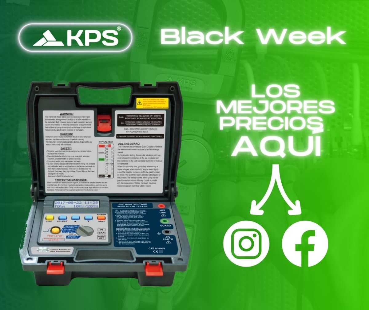KPS_Europe's tweet image. ¡HOY EMPIEZA LA #BLACKWEEK DE #KPS!
Descuentos especiales hasta el 27 de noviembre 
Busca en nuestros perfiles de FACEBOOK e INSTAGRAM
facebook.com/kpsEMEA
instagram.com/kps_europe/
#sparkinginnovation #multifuncion #camaratermografica #electricista #instalador