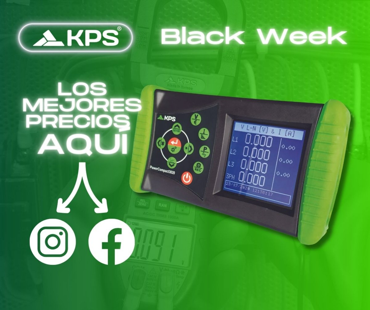 KPS_Europe's tweet image. ¡HOY EMPIEZA LA #BLACKWEEK DE #KPS!
Descuentos especiales hasta el 27 de noviembre 
Busca en nuestros perfiles de FACEBOOK e INSTAGRAM
facebook.com/kpsEMEA
instagram.com/kps_europe/
#sparkinginnovation #multifuncion #camaratermografica #electricista #instalador