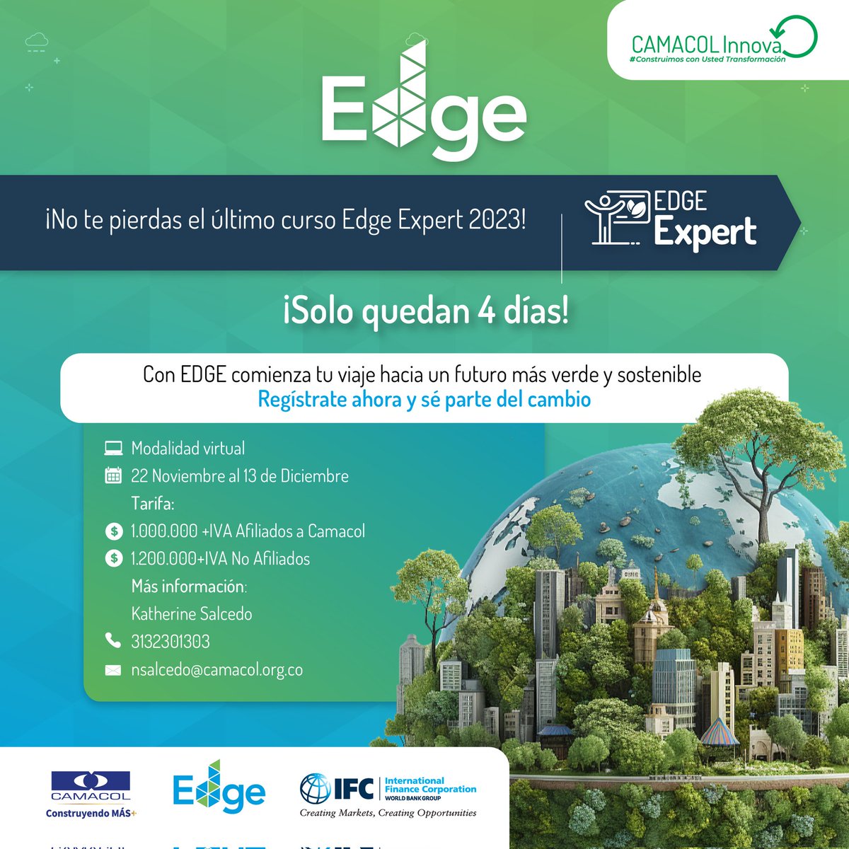 GHerreraCas's tweet photo. No se pierdan el último curso del año de #EdgeExpert.
Inscríbanse aquí 👇 https://t.co/t6RuXRUJYs
#CamacolInnova https://t.co/xqNi675saQ