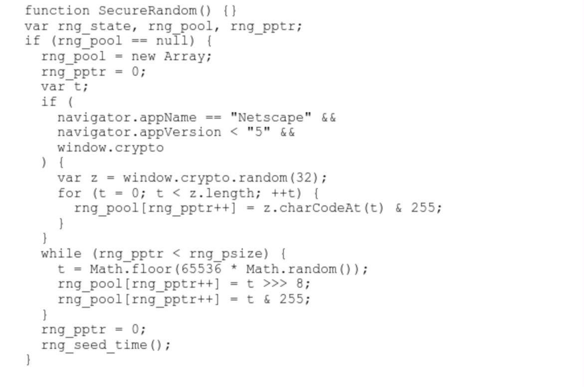 karinca_team's tweet photo. #Unciphered #BitcoinJS 'de 2011'den 2015'e kadar oluşturulan cüzdanları etkileyen, SecureRandom() işlevi ve Math.random()'daki kusurlardan kaynaklanan bir güvenlik açığını ortaya çıkardı.

@karincatraders @karincaanaliz @KargaTrader @N__trader @Karinca_Ekip https://t.co/KRFgbNUwcO